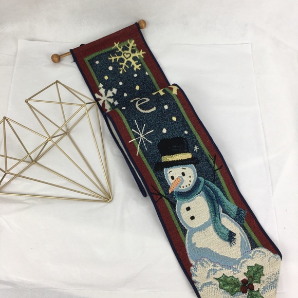 Believe Snowman Tapestry Wall Hanging - Picture 2 of 8